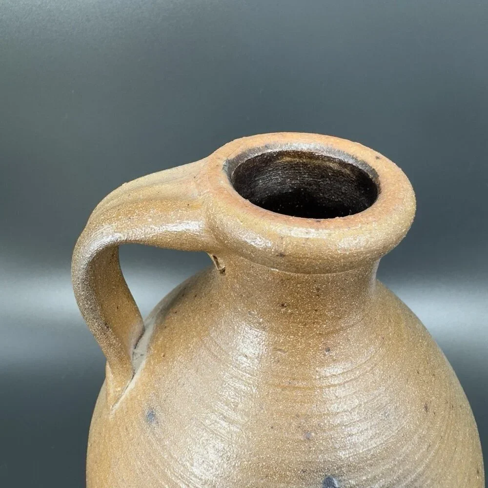 Vintage 1988 Braun Buffalo NY Stoneware Jug Container Brown Salt Glaze Pottery‎